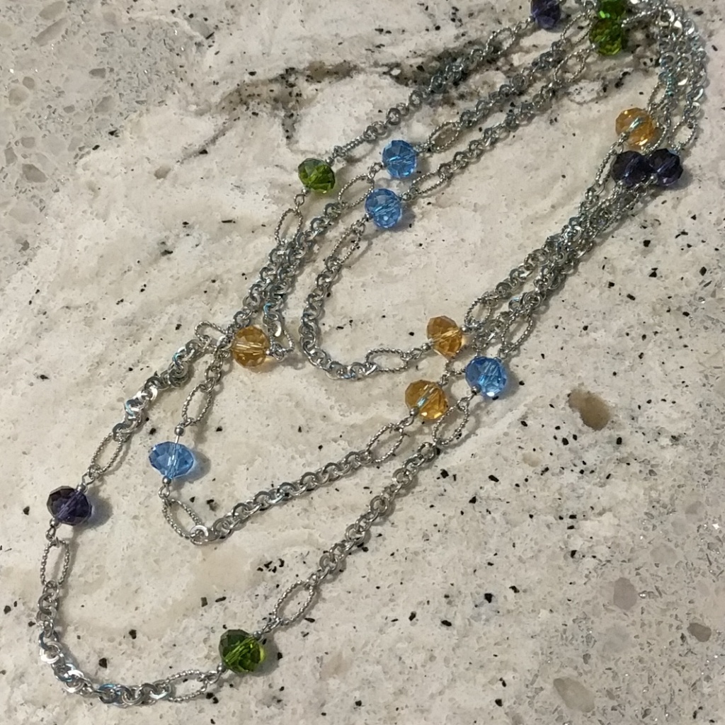 Long Silver Necklace